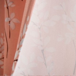 Záclona Na Míru Záclona V Americkém Stylu S Rostlinným Potiskem, Polozatemňující
