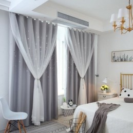 Zatemňovací Závěs Fresh Max, Vyrobený Na Míru, Dutá Hvězda S Průsvitným Designem Do Dětského Pokoje