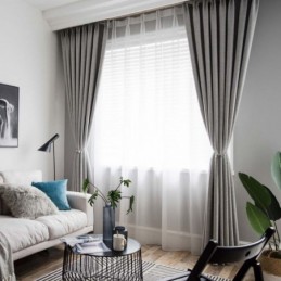 Jednobarevný Šedý Zatemňovací Závěs Šitý Na Míru Závěs Moderní Jednoduchý Obývací Pokoj Ložnice Látka