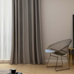 Moderní Šedý Zatemňovací Závěs, Závěs Na Míru, Jednobarevný, Imitace Hedvábí, Látka Do Obývacího Pokoje