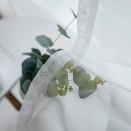 Bílá Prodyšná Průsvitná Záclona, Vyrobená Na Míru, Moderní Jednoduchá Záclona Do Obývacího Pokoje, Ložnice, Pracovny, Látka
