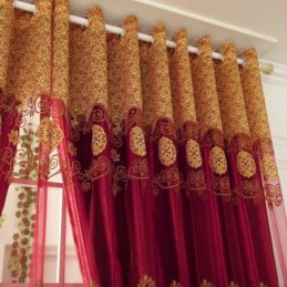 Minimalistický Klasický Voálový Průsvitný Závěs, Žakárový Závěs Na Míru, Evropský Žakárový Závěs Do Obývacího Pokoje