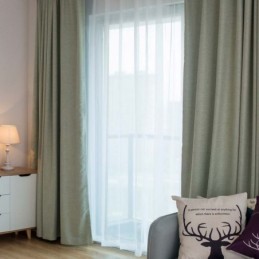 Jednobarevný Zelený Zatemňovací Závěs Šitý Na Míru Závěs Moderní Jednoduchý Obývací Pokoj Ložnice Látka