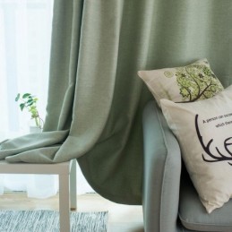 Jednobarevný Zelený Zatemňovací Závěs Šitý Na Míru Závěs Moderní Jednoduchý Obývací Pokoj Ložnice Látka
