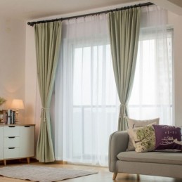 Jednobarevný Zelený Zatemňovací Závěs Šitý Na Míru Závěs Moderní Jednoduchý Obývací Pokoj Ložnice Látka