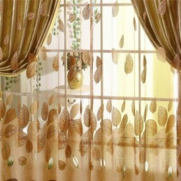 Moderní Průsvitná Záclona Na Míru, Minimalistický Žakárový Obývací Pokoj