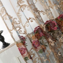 Nordic Průsvitná Záclona Na Míru, Luxusní Prodyšná Výšivka Do Obývacího Pokoje
