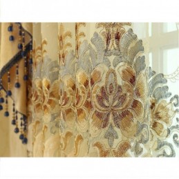 Polozatemňovací Závěs, Závěs S Výšivkou A Imitací Kašmíru, Do Obývacího Pokoje, Šití Na Míru