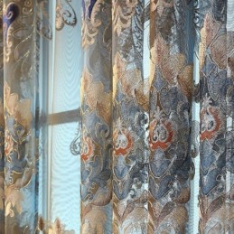 Polozatemňovací Žinylkový Závěs Šitý Na Míru Závěs S Evropskými Květinami A Výšivkou Obývací Pokoj Ložnice