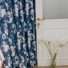Záclona S Květinovým Potiskem Na Míru Záclona V Severském Stylu S Bavlnou