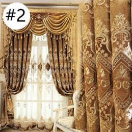 Žinylkový Závěs Šitý Na Míru Závěs S Evropskou Květinovou Výšivkou Do Obývacího Pokoje/Ložnice