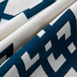 Lněná Záclona S Geometrickým Potiskem, Vyrobená Na Míru, Severský Styl Do Obývacího Pokoje, Ložnice