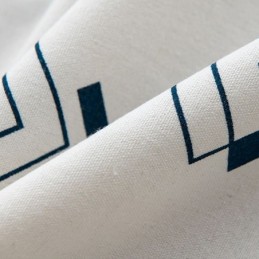 Lněná Záclona S Geometrickým Potiskem, Vyrobená Na Míru, Severský Styl Do Obývacího Pokoje, Ložnice