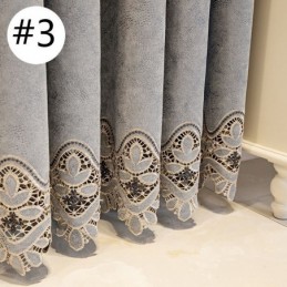 Žinylkový Závěs Šitý Na Míru Závěs S Evropskou Květinovou Výšivkou, Polozatemňující Do Obývacího Pokoje, Ložnice