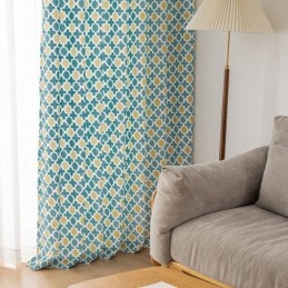 Záclona Na Míru Záclona S Geometrickým Potiskem V Severském Stylu