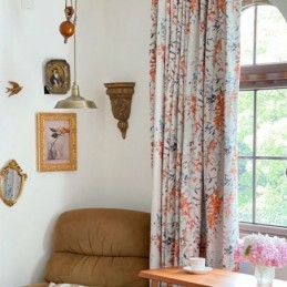 Botanické Potisky, Polyesterové Zatemňovací Závěsy Do Obývacího Pokoje, Ložnice