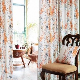 Botanické Potisky, Polyesterové Zatemňovací Závěsy Do Obývacího Pokoje, Ložnice