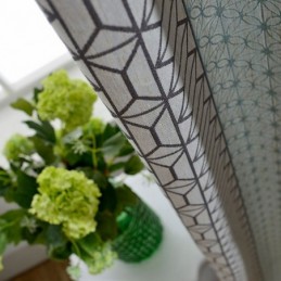 Zatemňovací Závěs Z Bavlny A Lnu V Severských Barvách, Vyrobený Na Míru, Geometrický Žakárový Závěs Do Obývacího Pokoje A Ložnice
