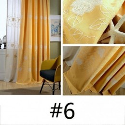 Zatemňovací Závěs Z Severské Bavlny A Lnu, Vyrobený Na Míru, Závěs S Květinovou Výšivkou Do Obývacího Pokoje/Ložnice