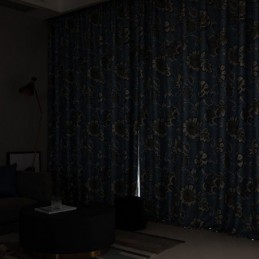 Zatemňovací Závěsy S Americkým Vintage Květinovým Potiskem