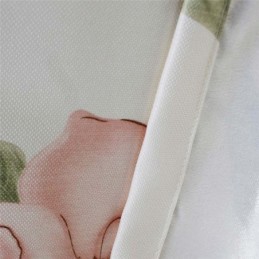 Růžová Pivoňková Záclona Vyrobená Na Míru, Jednoduchá Látka Do Ložnice A Obývacího Pokoje S Potiskem Venkova