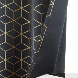Zatemňovací Závěs Na Míru, Geometrický Bronzový Závěs V Severském Stylu Do Obývacího Pokoje A Ložnice