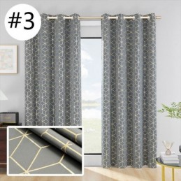 Zatemňovací Závěs Na Míru, Geometrický Bronzový Závěs V Severském Stylu Do Obývacího Pokoje A Ložnice