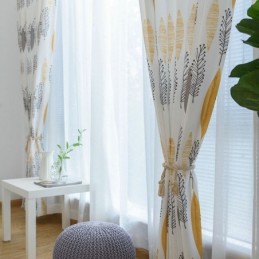 Zatemňovací Závěs Na Ochranu Životního Prostředí, Vyrobený Na Míru, Americký Styl, Tisk Listů, Zatemňovací Závěs Do Ložnice