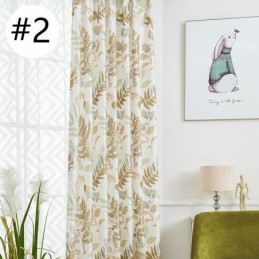 Zatemňovací Závěs Vyrobený Na Míru Do Obývacího Pokoje/Ložnice S Nordic Potiskem Listů