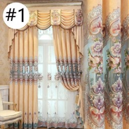 Luxusní Žinylkové Závěsy Šité Na Míru, Květinově Vyšívané Závěsy Do Obývacího Pokoje A Ložnice