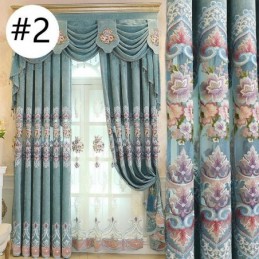 Luxusní Žinylkové Závěsy Šité Na Míru, Květinově Vyšívané Závěsy Do Obývacího Pokoje A Ložnice