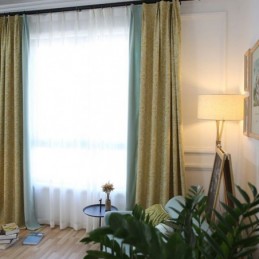 Moderní Bavlněná Záclona Na Míru, Rostlinná Žakárová Záclona Do Obývacího Pokoje A Ložnice