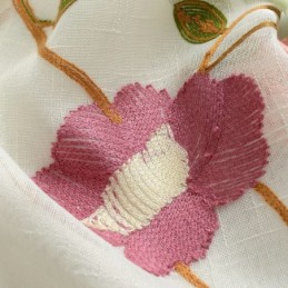 Moderní Minimalistická Voálová Záclona Na Míru, Záclonový Panel, Lněný Okenní Průsvitný Růžový List, Výšivka, Jedna