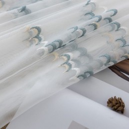 Vyšívané Tylové Průsvitné Závěsy Voile Z Organzy Do Obývacího Pokoje A Ložnice