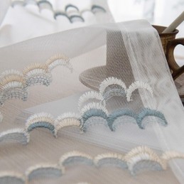 Vyšívané Tylové Průsvitné Závěsy Voile Z Organzy Do Obývacího Pokoje A Ložnice