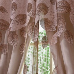 Minimalistická Voálová Záclona Na Míru, Záclonové Panely S Osvěžujícími Listy, Žakárové