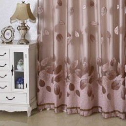 Minimalistická Voálová Záclona Na Míru, Záclonové Panely S Osvěžujícími Listy, Žakárové