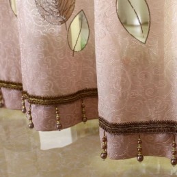 Minimalistická Voálová Záclona Na Míru, Záclonové Panely S Osvěžujícími Listy, Žakárové