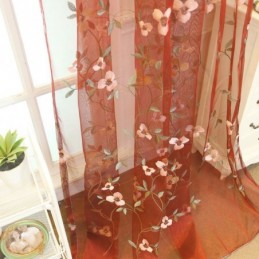 Průsvitná Záclona V Pastoračním Stylu, Šitá Na Míru, Záclona Do Obývacího Pokoje S Výšivkou Fresh Ventilate
