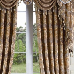 Luxusní Žinylkový Žakárový Závěs Na Míru, Elegantní Design, Dekorativní Závěs Do Ložnice