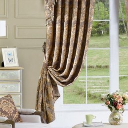 Luxusní Žinylkový Žakárový Závěs Na Míru, Elegantní Design, Dekorativní Závěs Do Ložnice