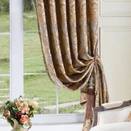 Luxusní Žinylkový Žakárový Závěs Na Míru, Elegantní Design, Dekorativní Závěs Do Ložnice