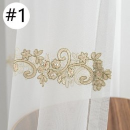 Moderní Minimalistické Průsvitné Záclony Na Míru, Záclony S Vyšívanými Rostlinami A Tylovými Závěsy Do Obývacího Pokoje A Ložnice