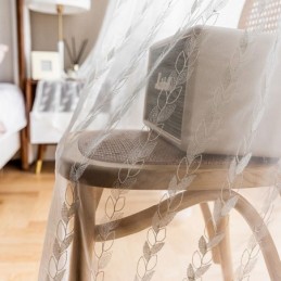 Evropské Vyšívané Průsvitné Závěsy Voile Panel Drape Do Obývacího Pokoje A Ložnice