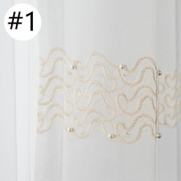 Vyšívané Průsvitné Tylové Závěsy, Průhledné Závěsy, Cortinas Do Obývacího Pokoje
