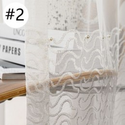 Vyšívané Průsvitné Tylové Závěsy, Průhledné Závěsy, Cortinas Do Obývacího Pokoje