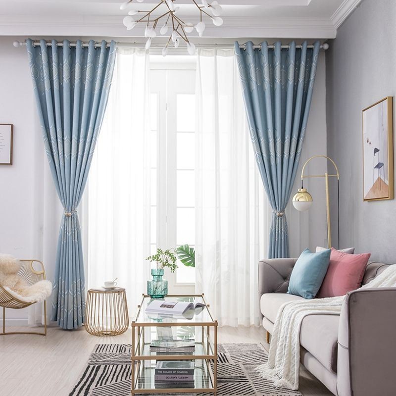 Moderní Zatemňovací Závěs, Žakárový Závěs Na Míru Do Obývacího Pokoje A Ložnice
