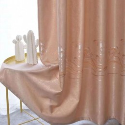 Moderní Luxusní Zatemňovací Závěs Na Míru, Závěs S Vlnovým Designem Do Obývacího Pokoje