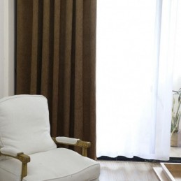 Luxusní Jednobarevné Závěsy Hnědé Barvy Do Obývacího Pokoje A Ložnice
