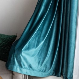 Severský Styl Záclony Na Míru, Jednobarevná Flanelová Záclona Do Obývacího Pokoje Hotelu